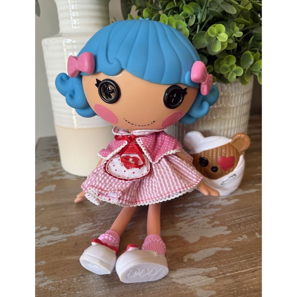 Lalaloopsy Rosy Bumps N Bruises Doll 12” Full Size Sew Accessories Blue Hair MGA